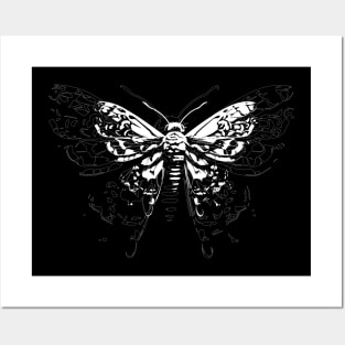 moth tattoo design Posters and Art